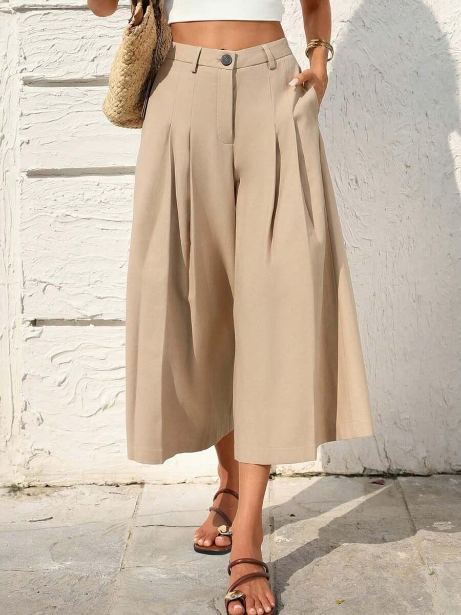 SHEIN BEŻOWE SPODNIE CASUAL S09__M