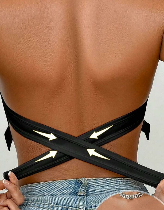 SHEIN CZARNY BIUSTONOSZ KORONKA S09__XL