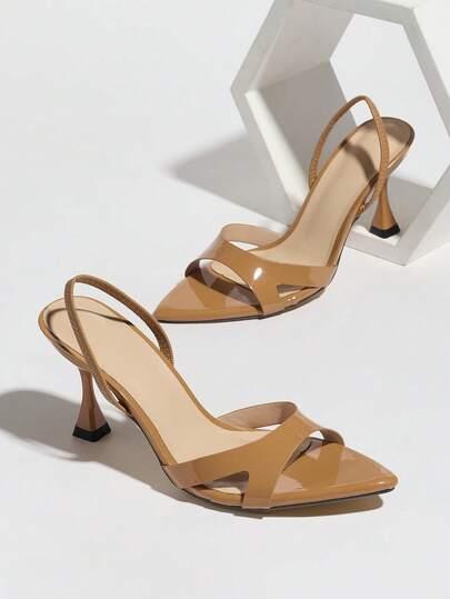 SHEIN BRĄZOWE SANDAŁY OBCAS S06__40