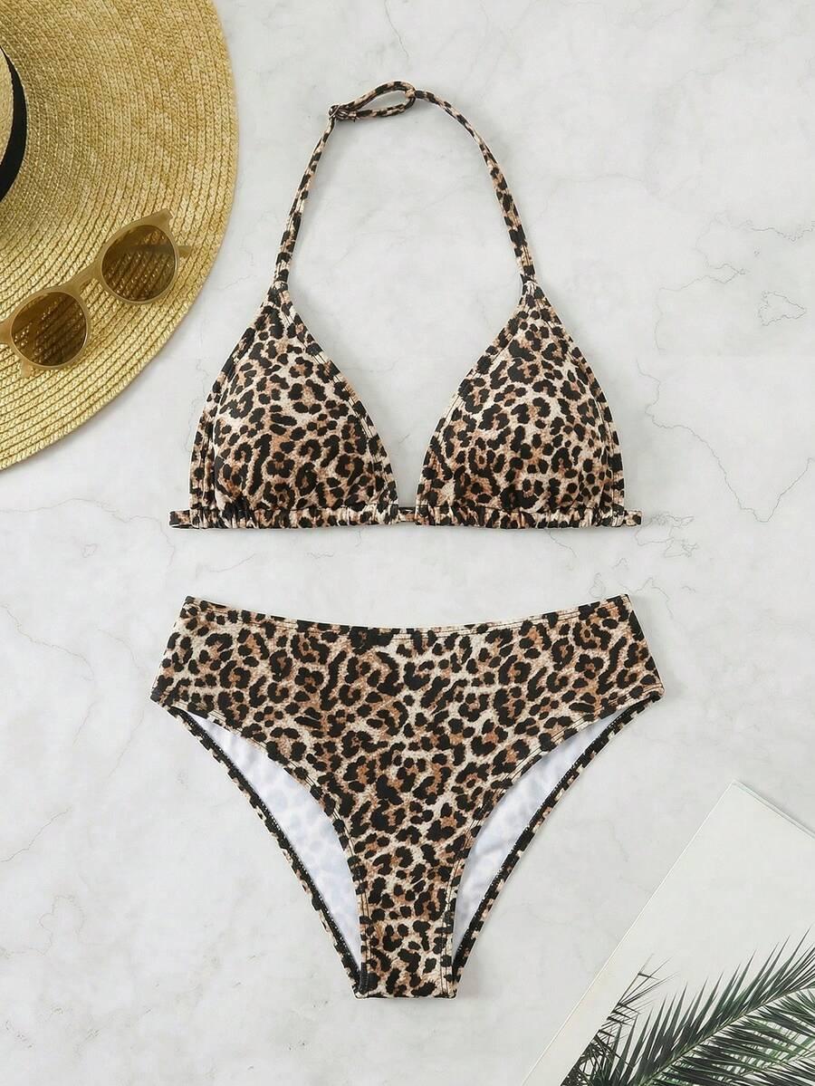 SHEIN DWUCZĘŚCIOWY STRÓJ KĄPIELOWY ANIMAL PRINT S09__166-170