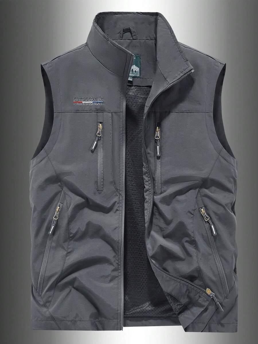 SHEIN SZARA KAMIZELKA ZAMEK S06__54
