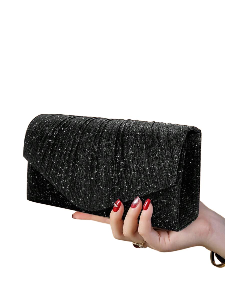 SHEIN CZARNA TOREBKA POŁYSK S07__20X10
