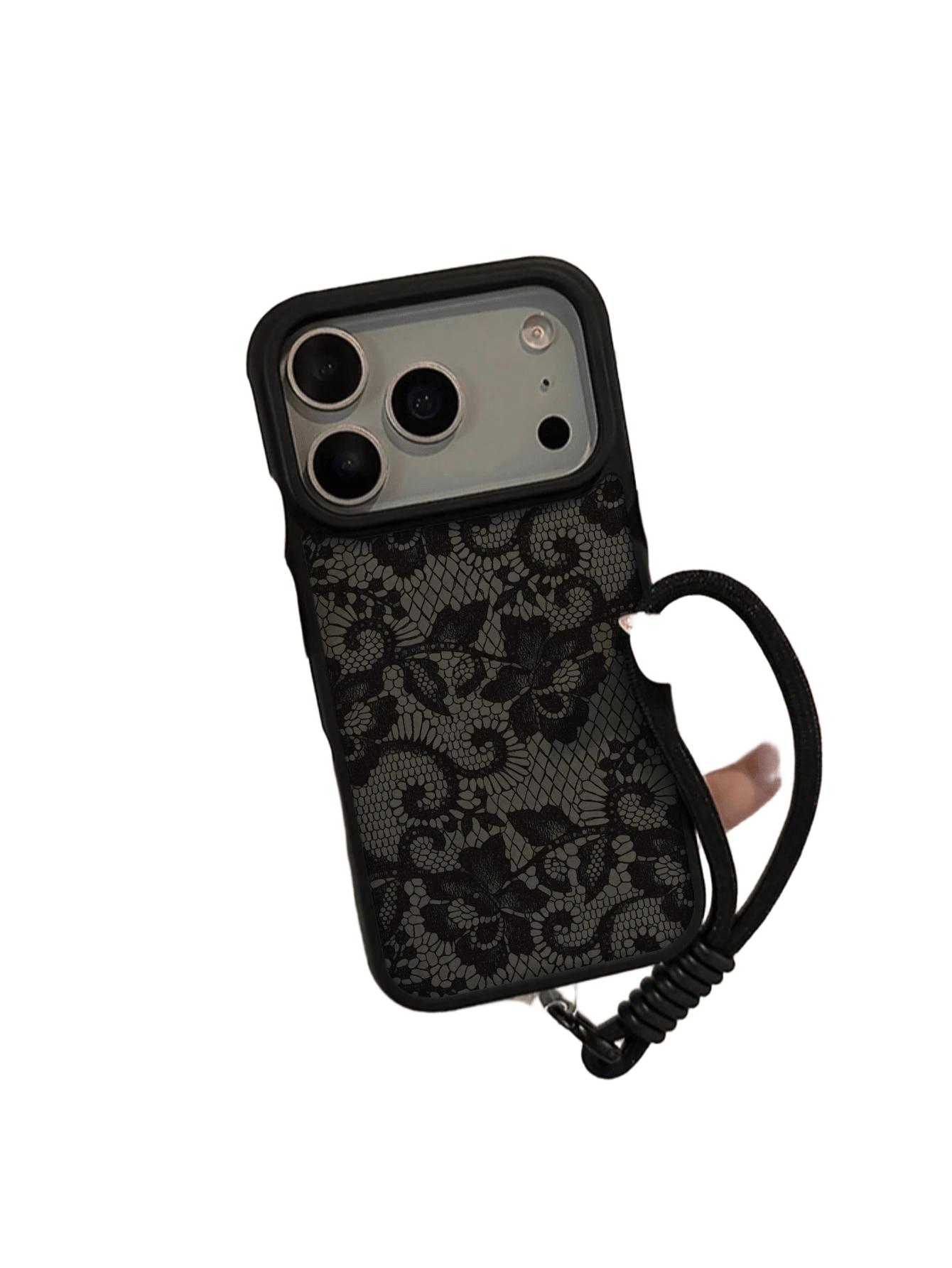 SHEIN CZARNE ETUI NA TELEFON IPHONE 16 PRO S07