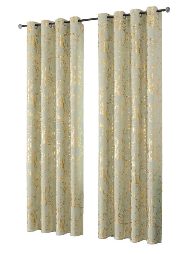 SHEIN ZIELONA ZASŁONA ZDOBIENIE S07__140X225CM