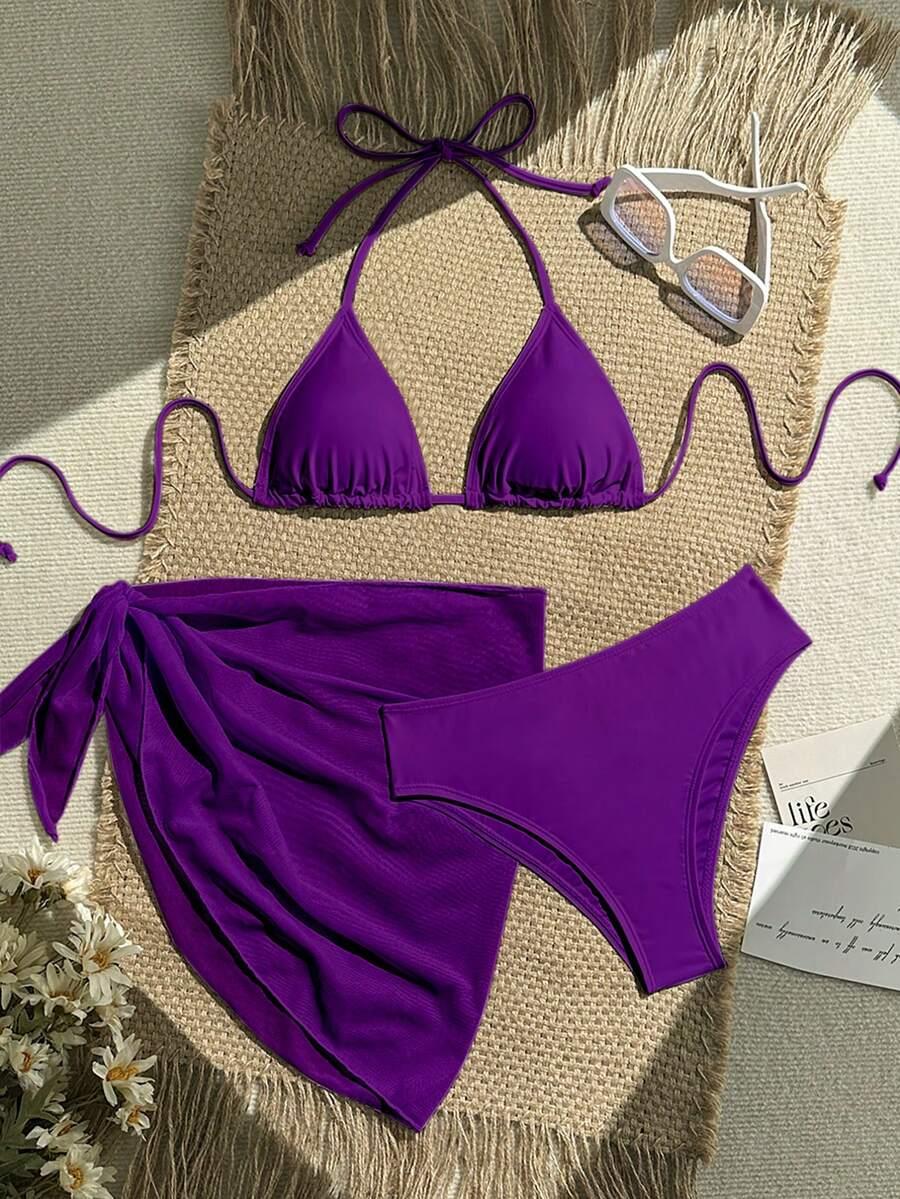 SHEIN DWUCZĘŚCIOWY STRÓJ KĄPIELOWY PAREO KOMPLET S09__S