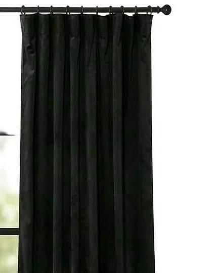 SHEIN CZARNA ZASŁONA IMITACJA WELURU S07__150X250