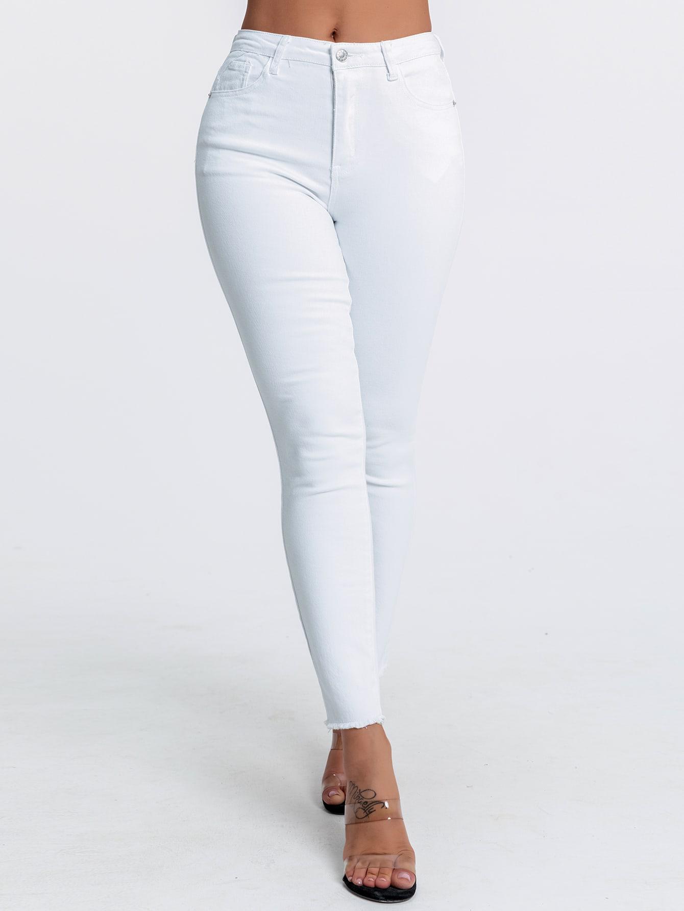 SHEIN BIAŁE SPODNIE JEANS S06__M
