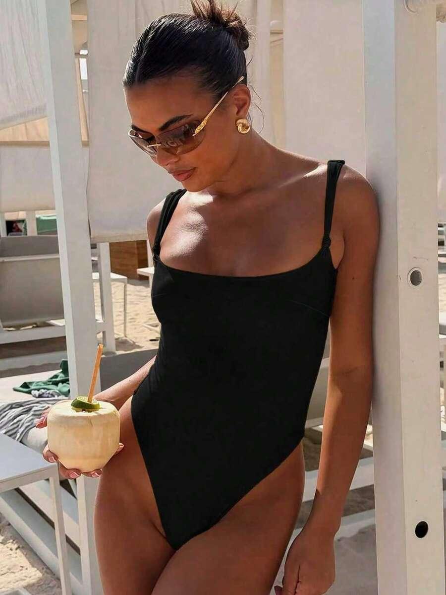 SHEIN JEDNOCZĘŚCIOWY STRÓJ KĄPIELOWY S09__L