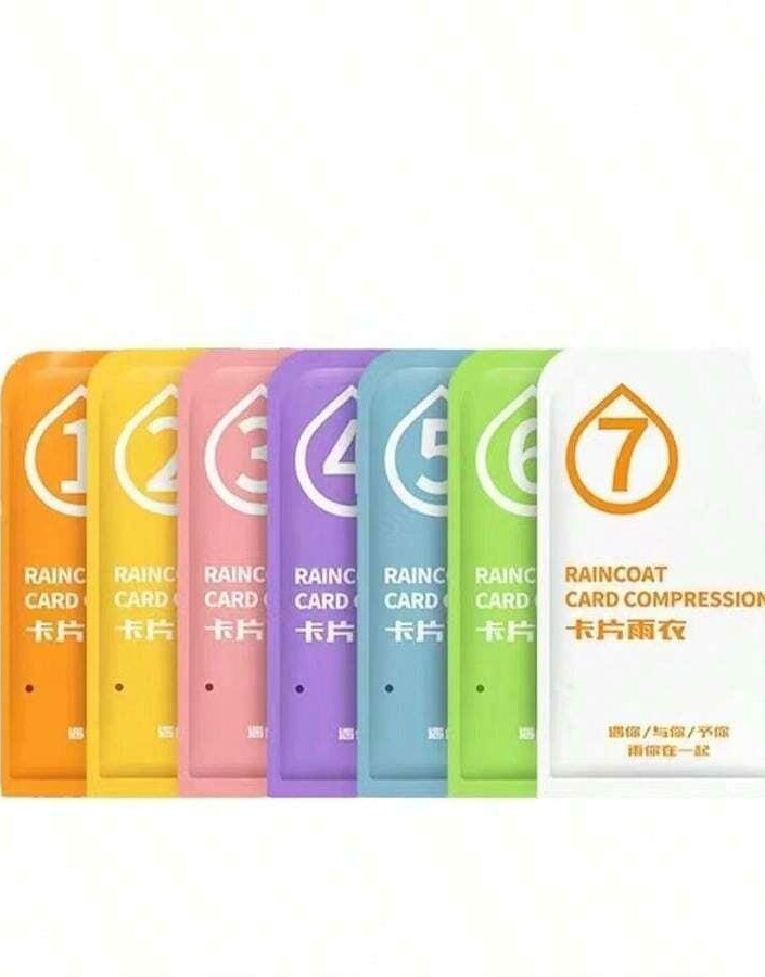 SHEIN JEDNORAZOWY PŁASZCZ PRZECIWDESZCZOWY 5-PACK S07__OS