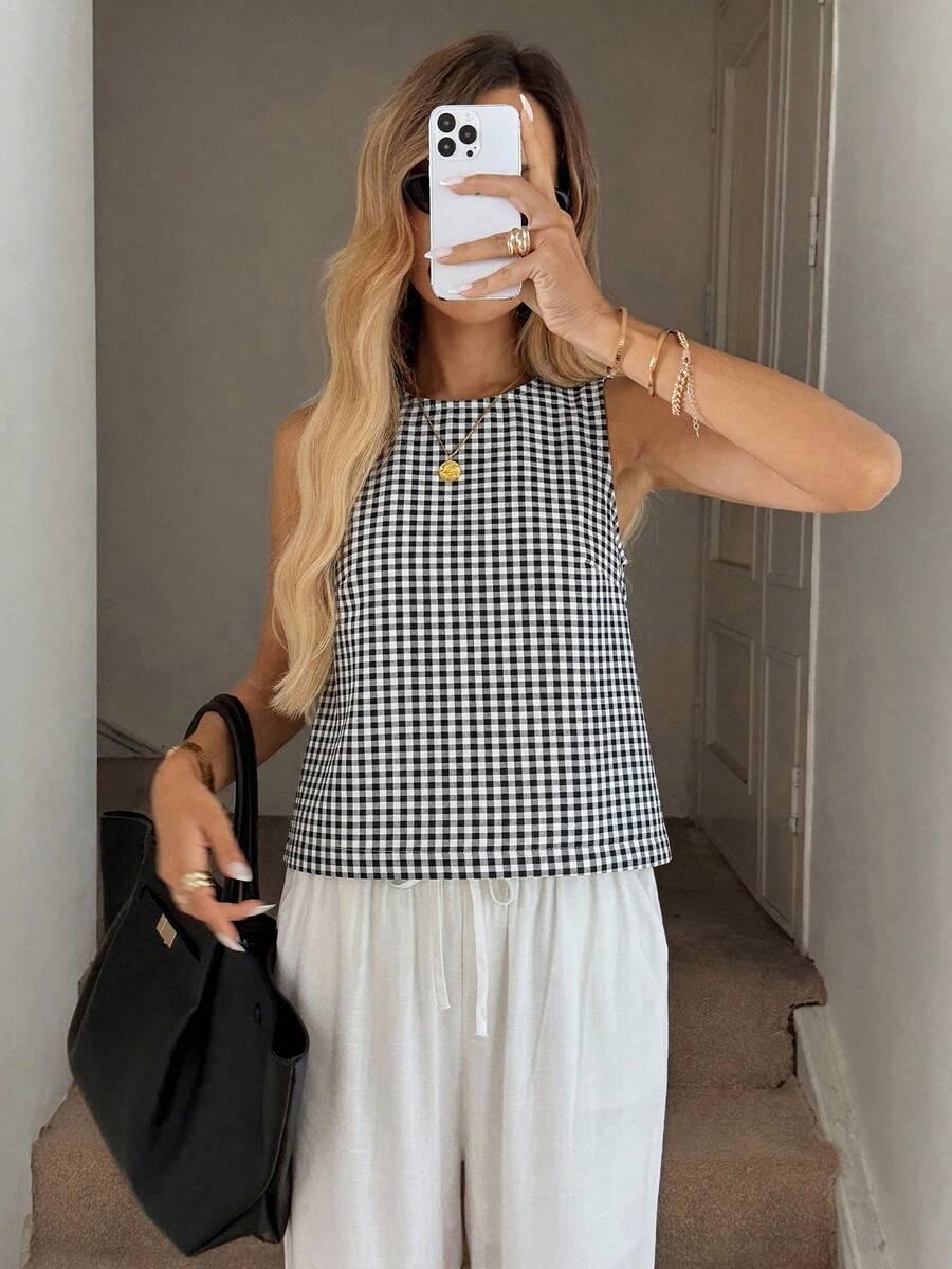 SHEIN TOP W KRATKĘ S09__M