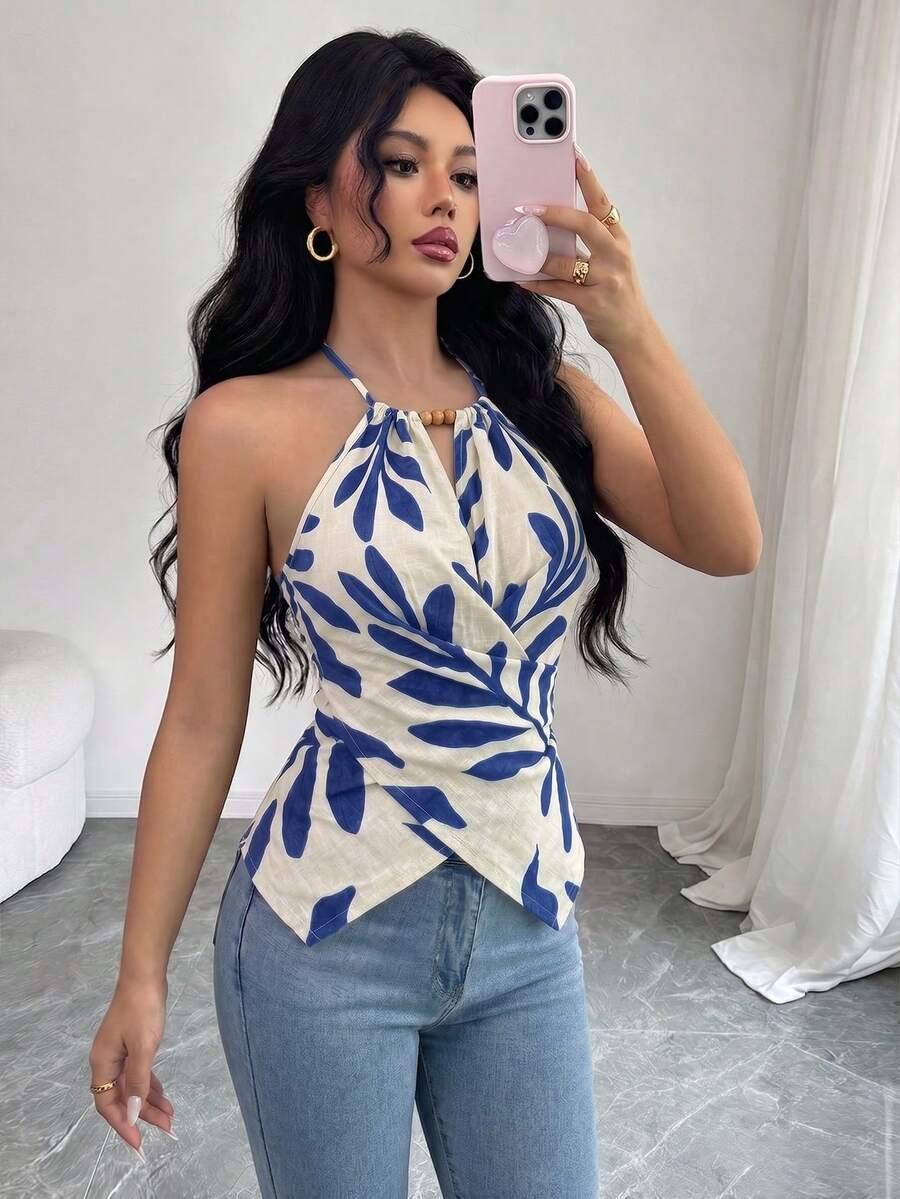 SHEIN BLUZKA BEZ RĘKAWÓW PRINT S06__M