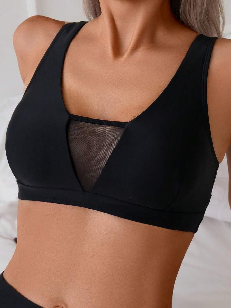 SHEIN CZARNA GÓRA OD BIKINI S06__L