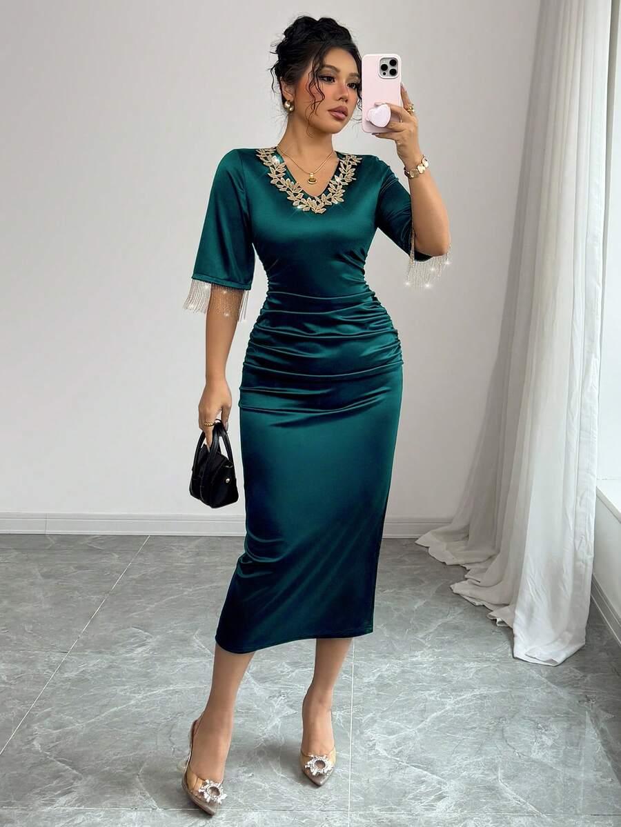 RAFFERIZA MIDI SUKIENKA ZDOBIENIA S06__XL
