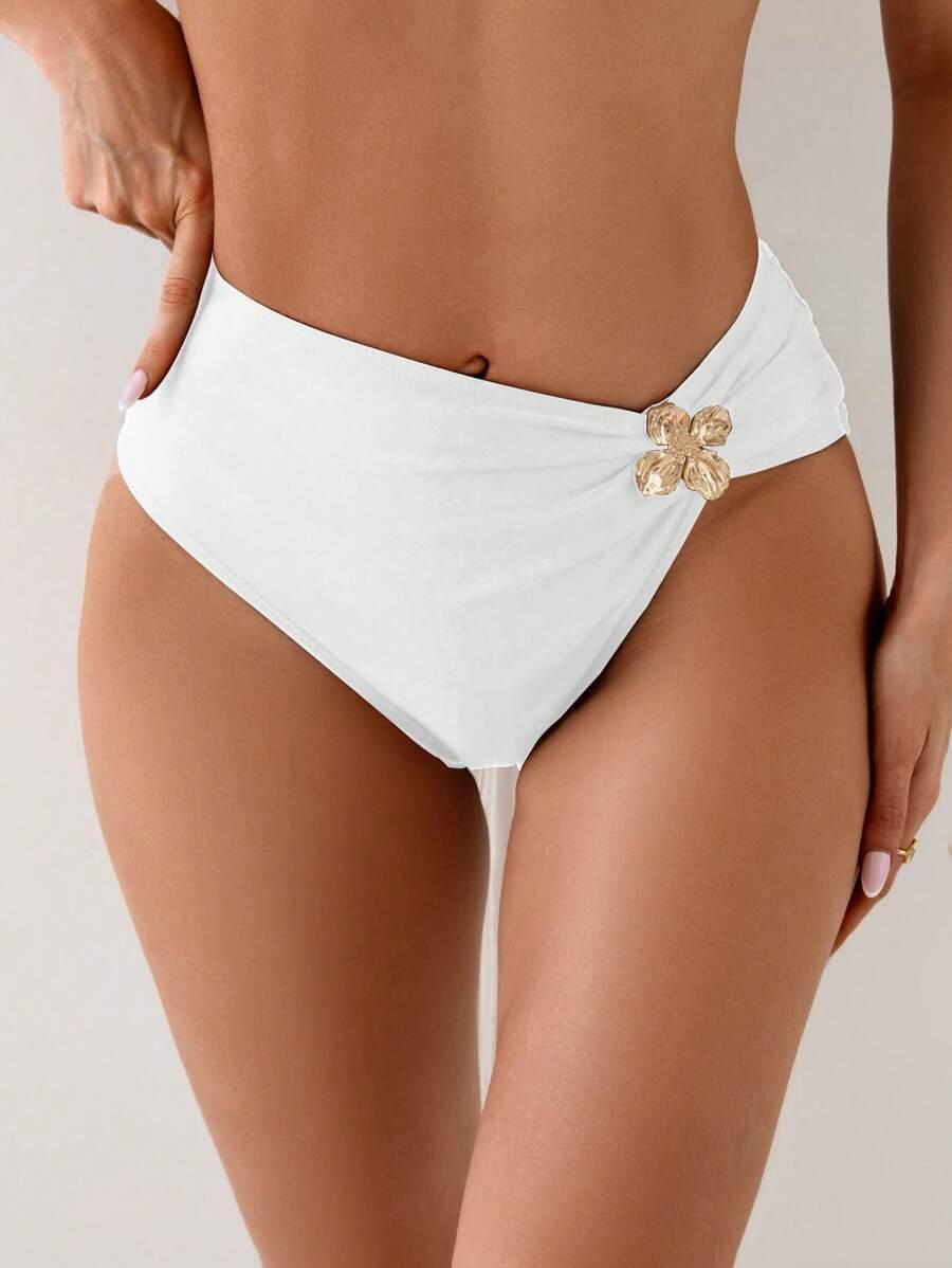 SHEIN BIAŁY DÓŁ OD BIKINI S09__XL
