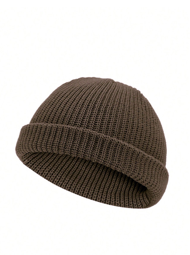 SHEIN BRĄZOWA CZAPKA BEANIE W01__58/60