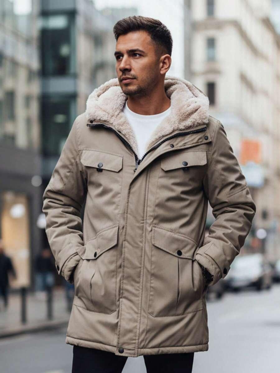 SHEIN BEŻOWA KURTKA KAPTUR W01__3XL