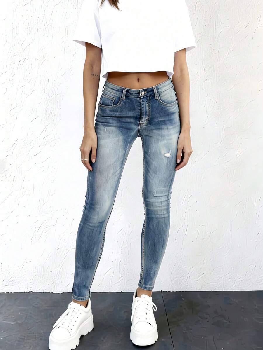 SHEIN NIEBIESKIE SPODNIE JEANS S06__M