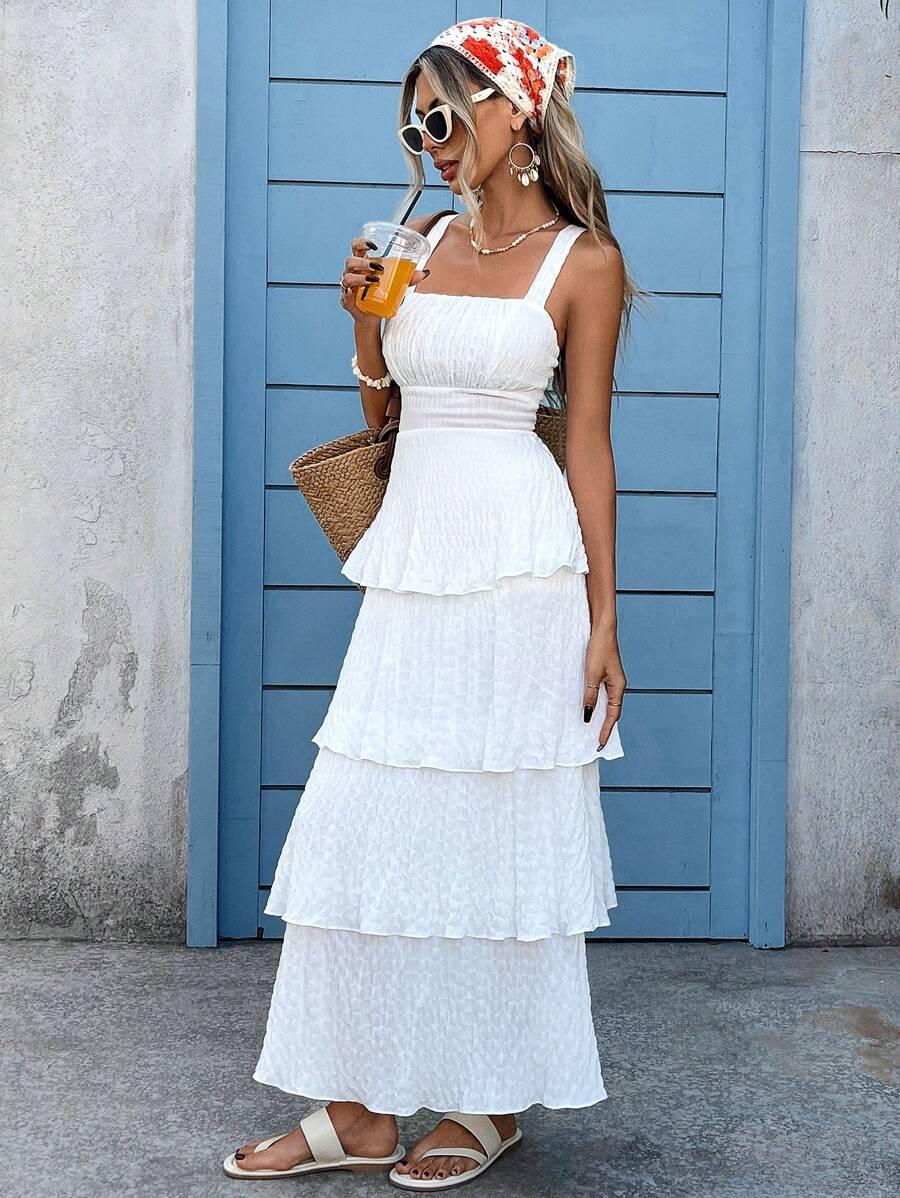SHEIN BIAŁA MAXI SUKIENKA S06__XS
