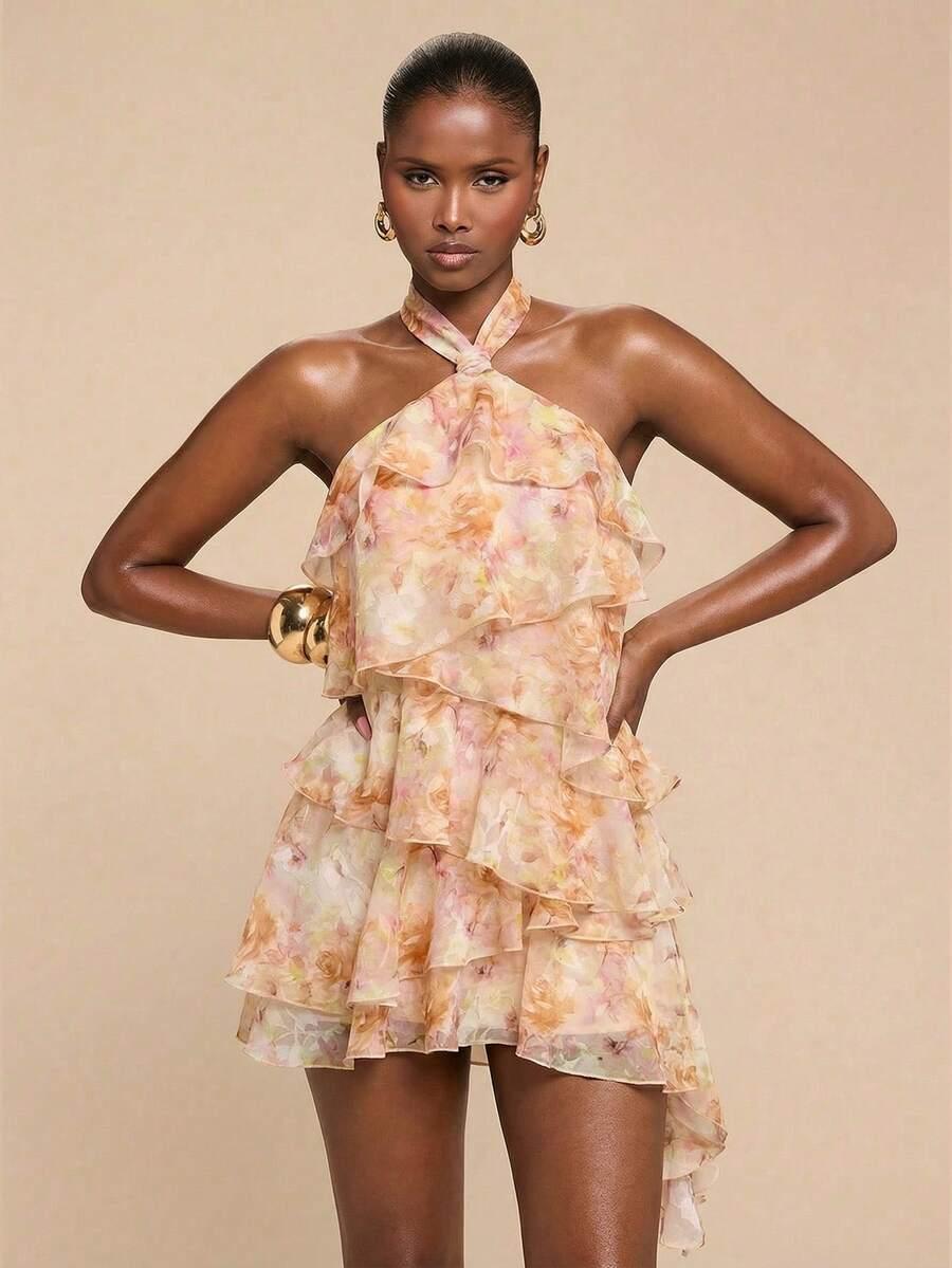 SHEIN MINI SUKIENKA ODKRYTE PLECY S06__M