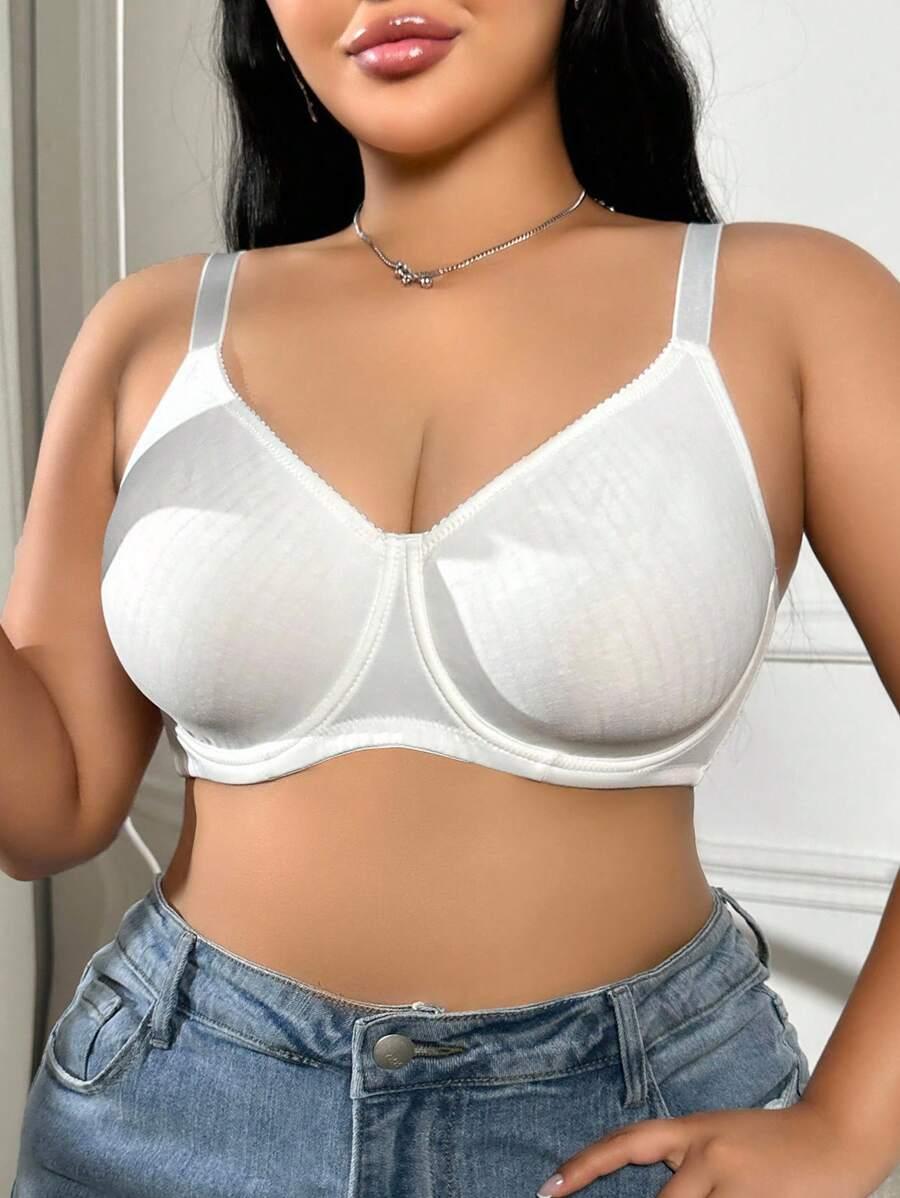 SHEIN BIAŁY GŁADKI BIUSTONOSZ S06__80D