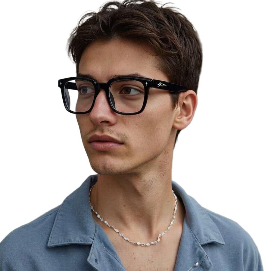 SHEIN OKULARY ZERÓWKI CZARNE OPRAWKI S07