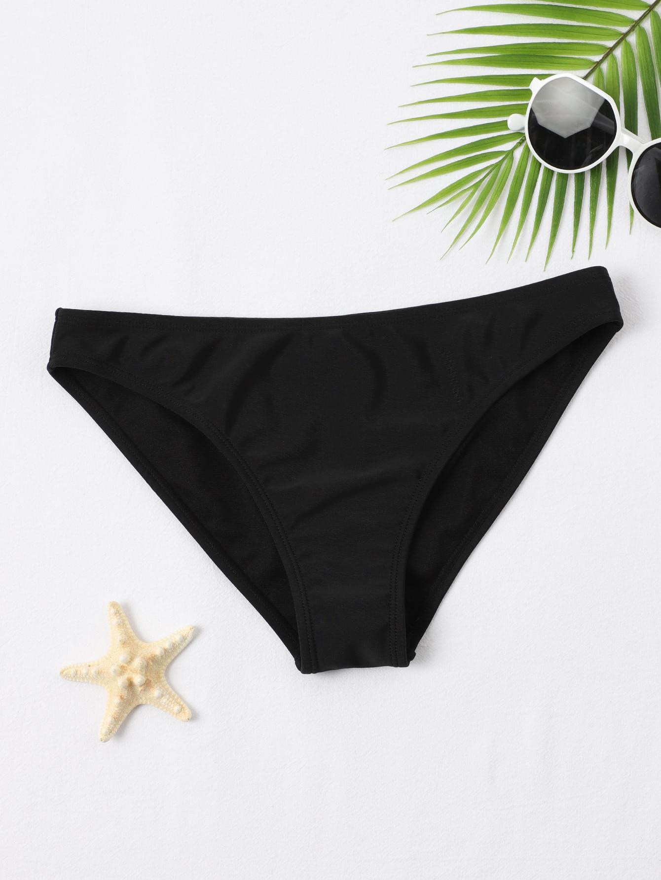 SHEIN CZARNY DÓŁ OD BIKINI S09__XXS