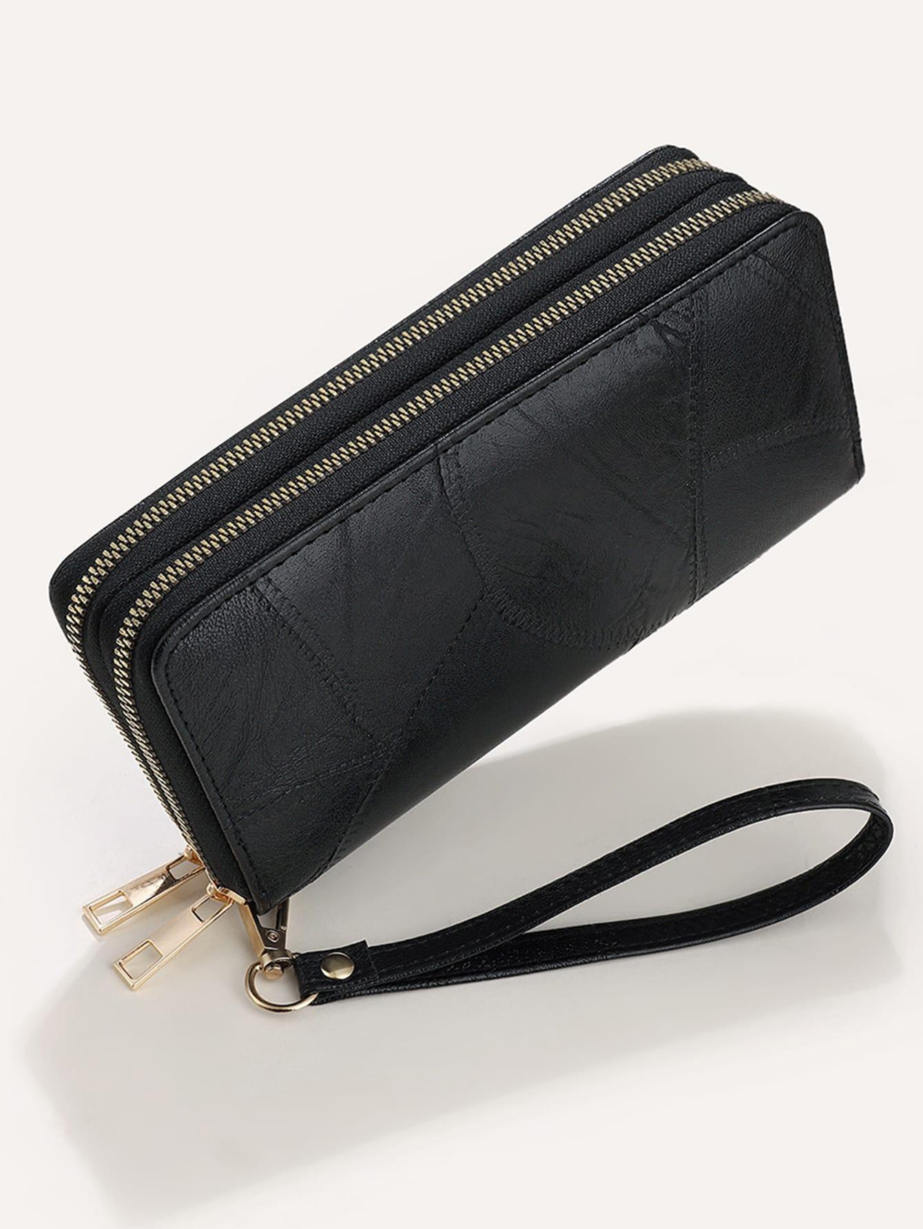 SHEIN CZARNY PORTFEL ZAMEK S07__19X10CM