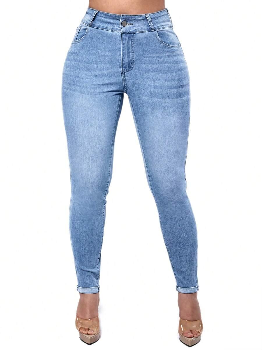 SHEIN NIEBIESKIE JEANSY RURKI S06__XXL