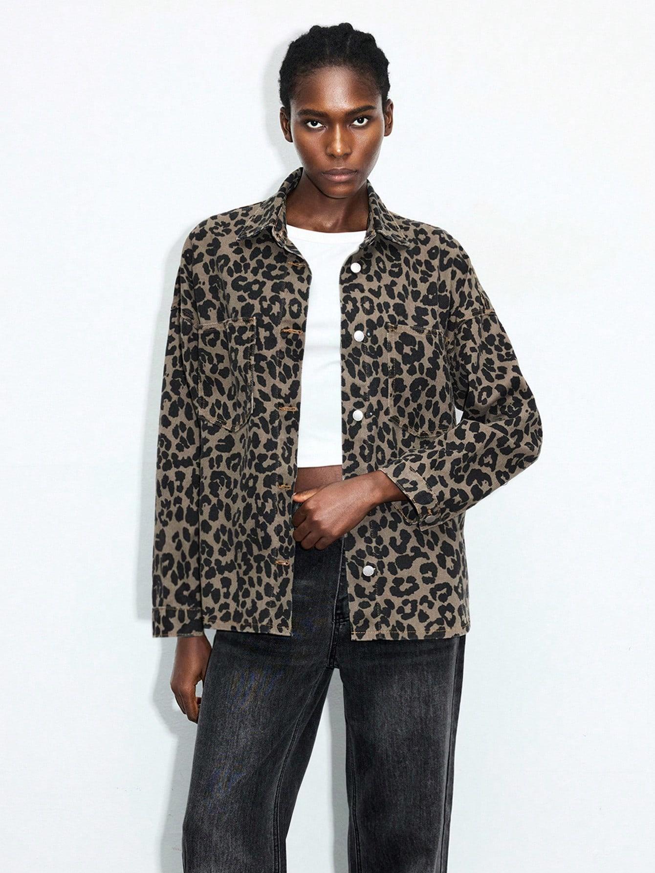 SHEIN KURTKA JEANS ANIMAL PRINT S06__M