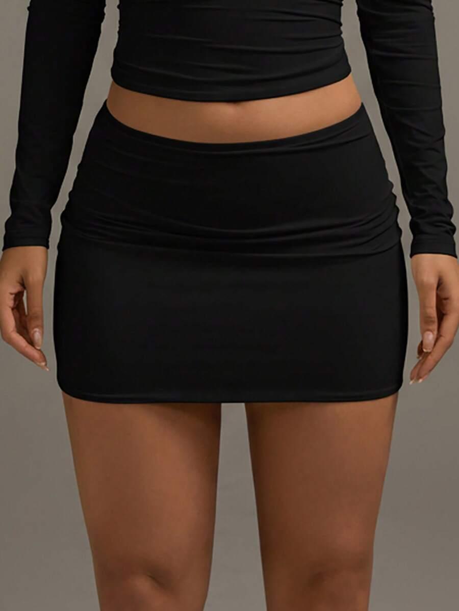 SHEIN CZARNA MINI SPÓDNICA S06__XL