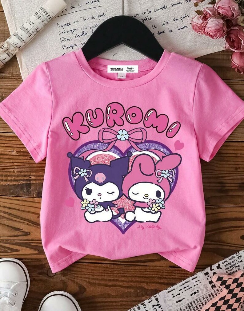 SHEIN RÓŻOWY T-SHIRT HELLO KITTY AND FRIENDS PK01__98/104