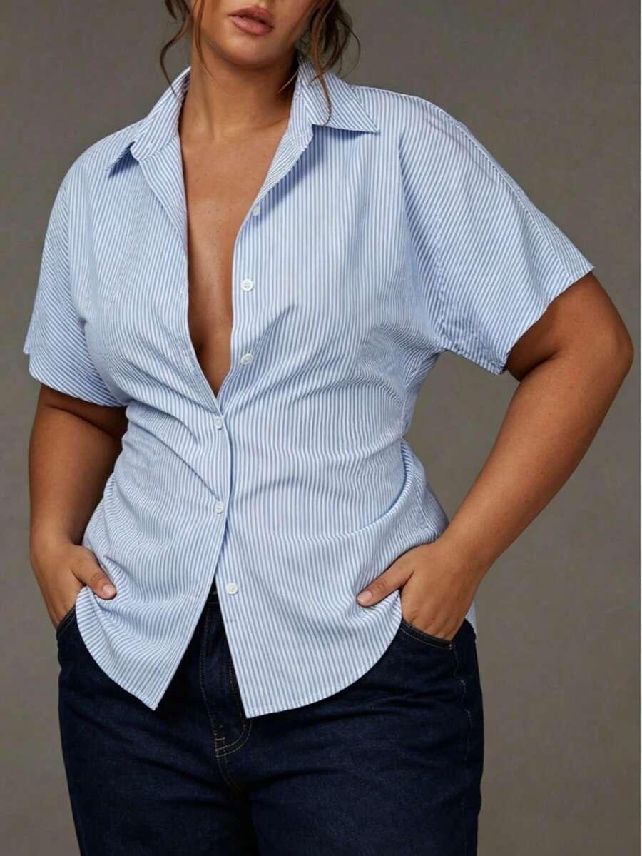 SHEIN KOSZULA W PASKI WIĄZANIE S06__48