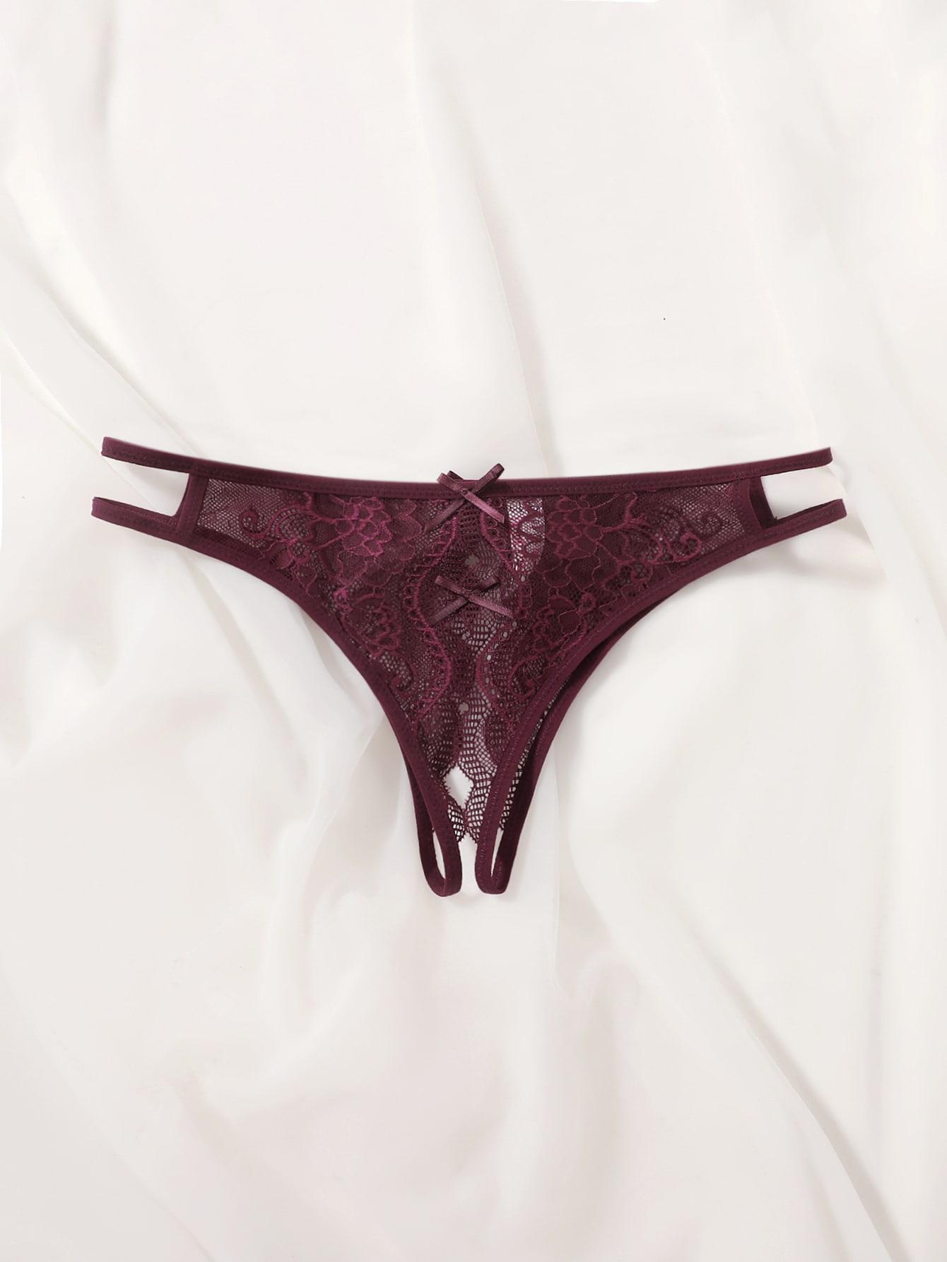 SHEIN BURGUNDOWE MAJTKI KORONKA S06__XL