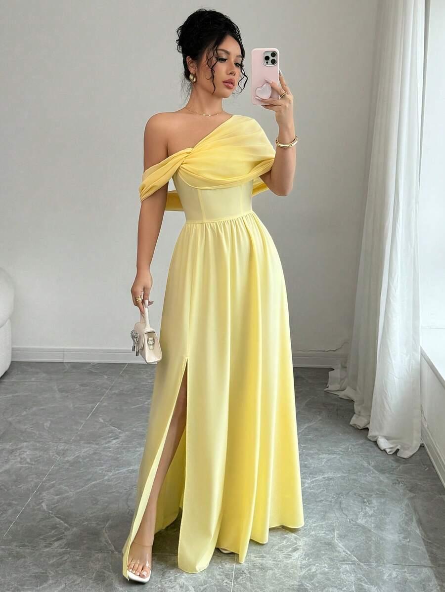 SELIANNE ŻÓŁTA MAXI SUKIENKA S06__M