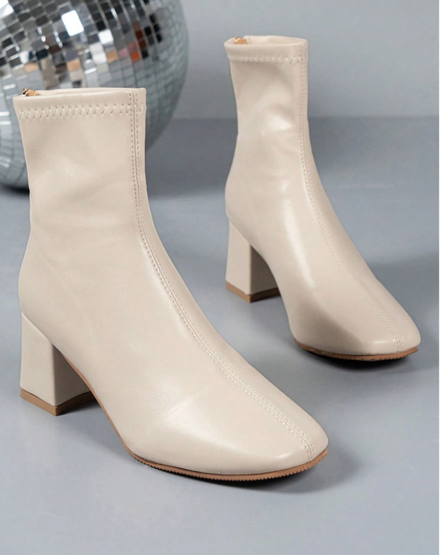 SHEIN BEŻOWE BOTKI SŁUPEK W01__38