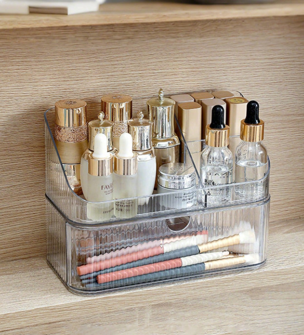 SHEIN PRZEZROCZYSTY ORGANIZER NA KOSMETYKI S07__14X19CM
