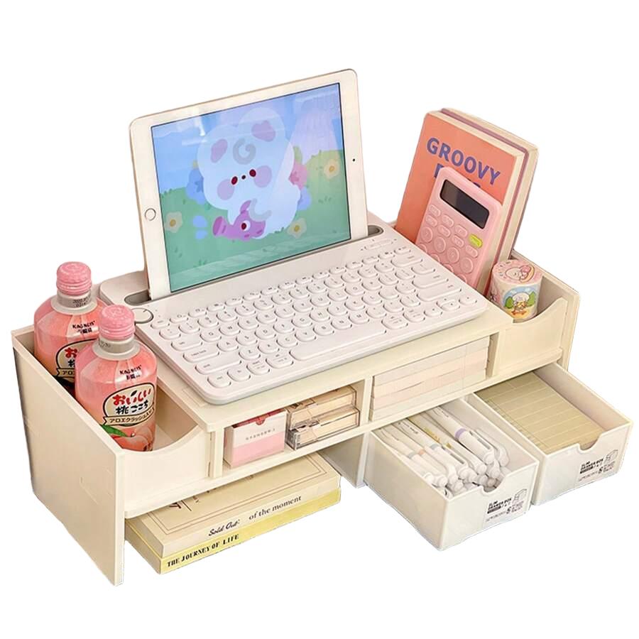 SHEIN BIAŁY ORGANIZER NA BIURKO S07__49X13X20,5