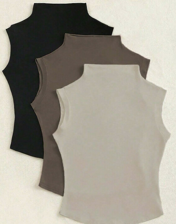 SHIEN KLASYCZNY TOP STÓJKA 3-PACK S06__L