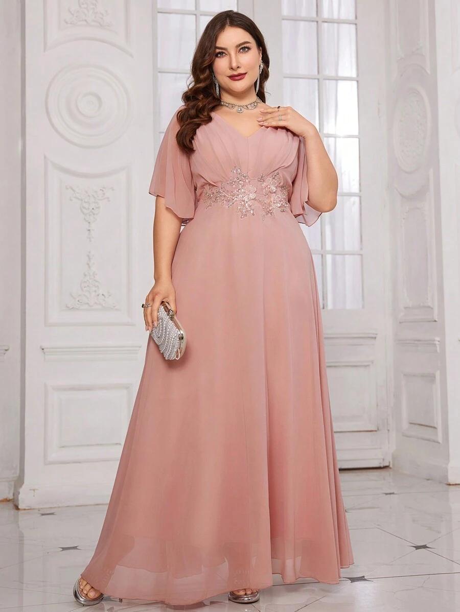 SHEIN RÓŻOWA MAXI SUKIENKA S06__46
