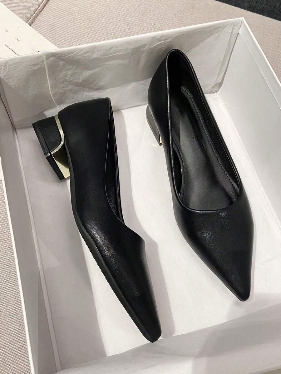 SHEIN CZARNE CZÓŁENKA SZPIC S06__36,5
