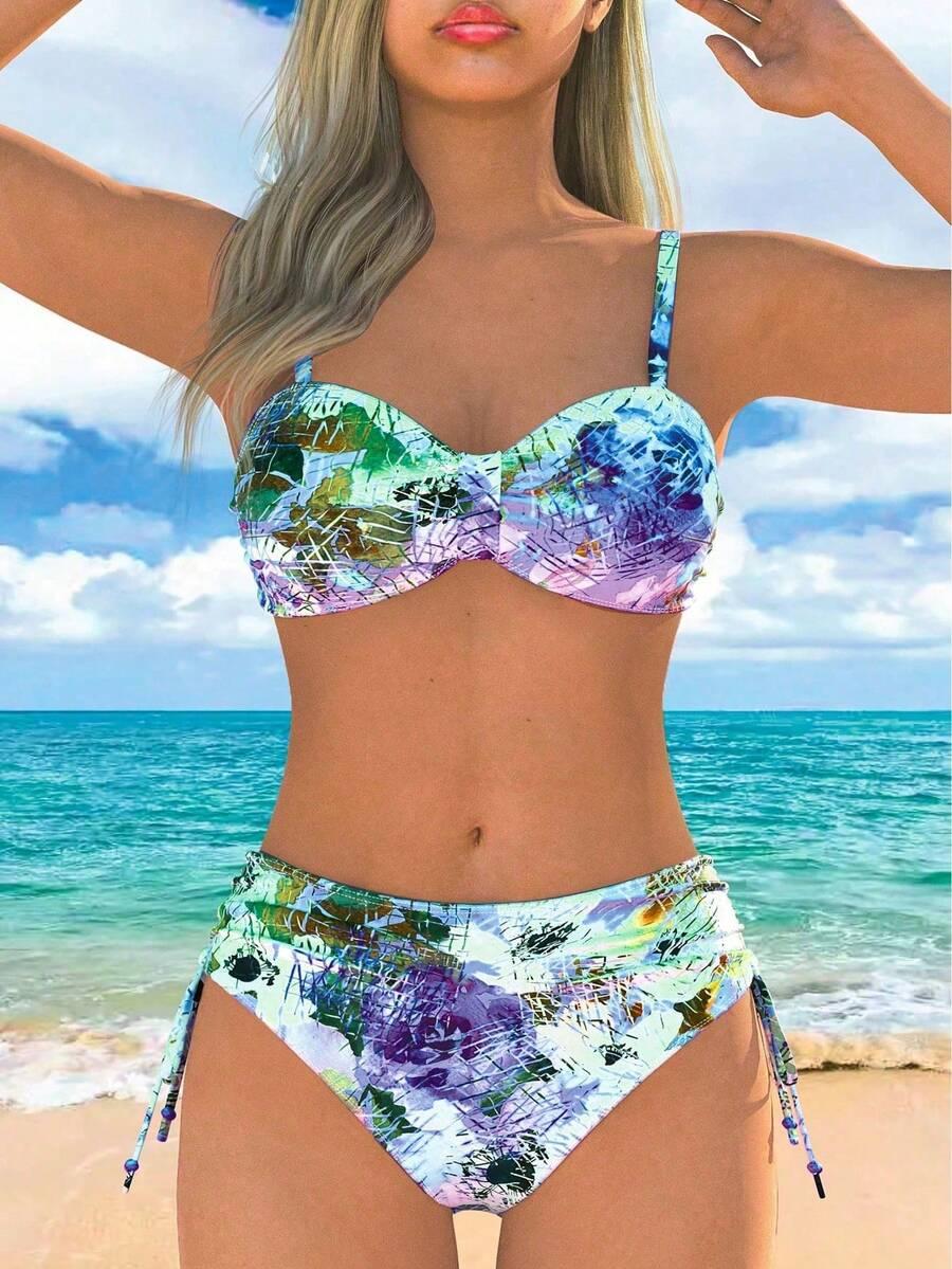 SHEIN DWUCZĘŚCIOWY STRÓJ KĄPIELOWY S09__S