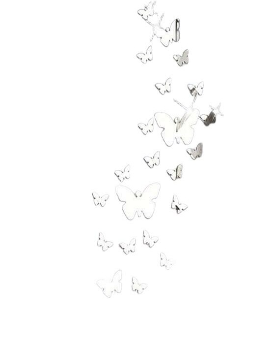 SHEIN SREBRNE NAKLEJKI ŚCIENNE 30-PACK S07__3X5
