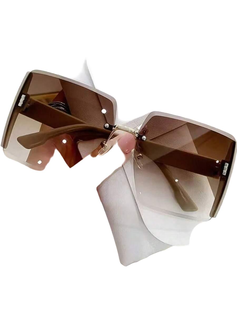 SHEIN BRĄZOWE OKULARY PRZECIWSŁONECZNE S07