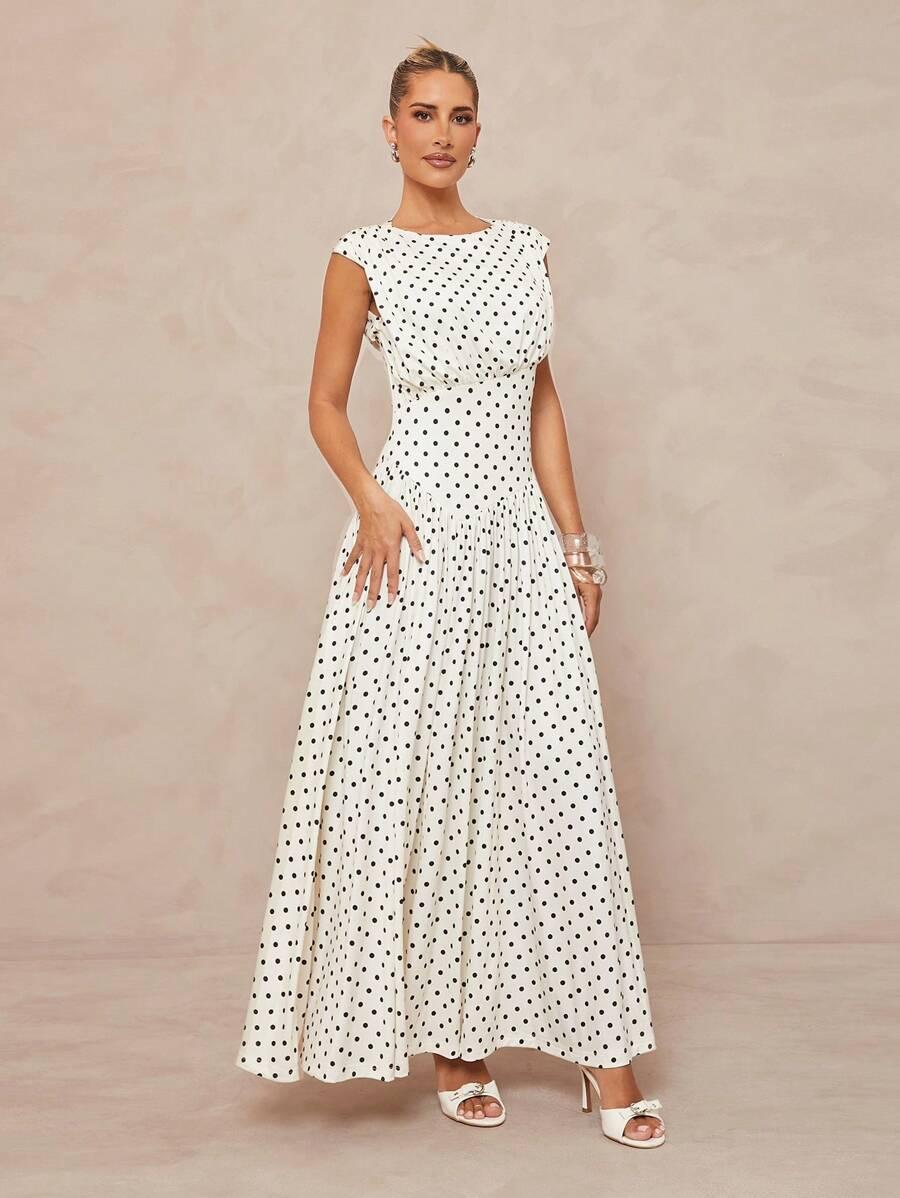 LUMALEX MAXI SUKIENKA GROSZKI S06__XS