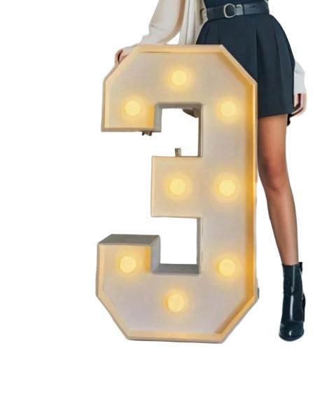 SHEIN PODŚWIETLANA LICZBA 3 S07__73