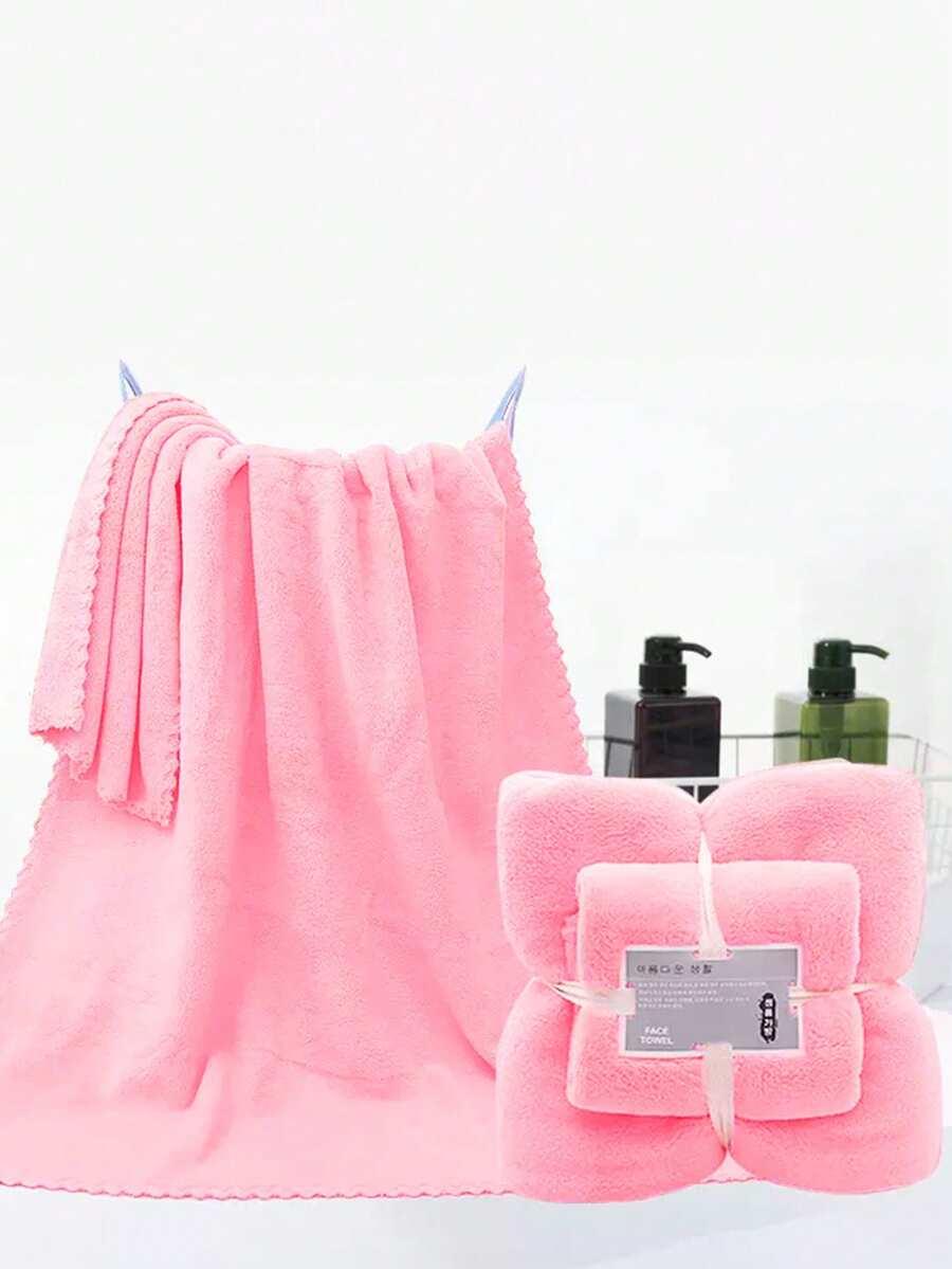 SHEIN RÓŻOWY RĘCZNIK KĄPIELOWY S07__72X114,5