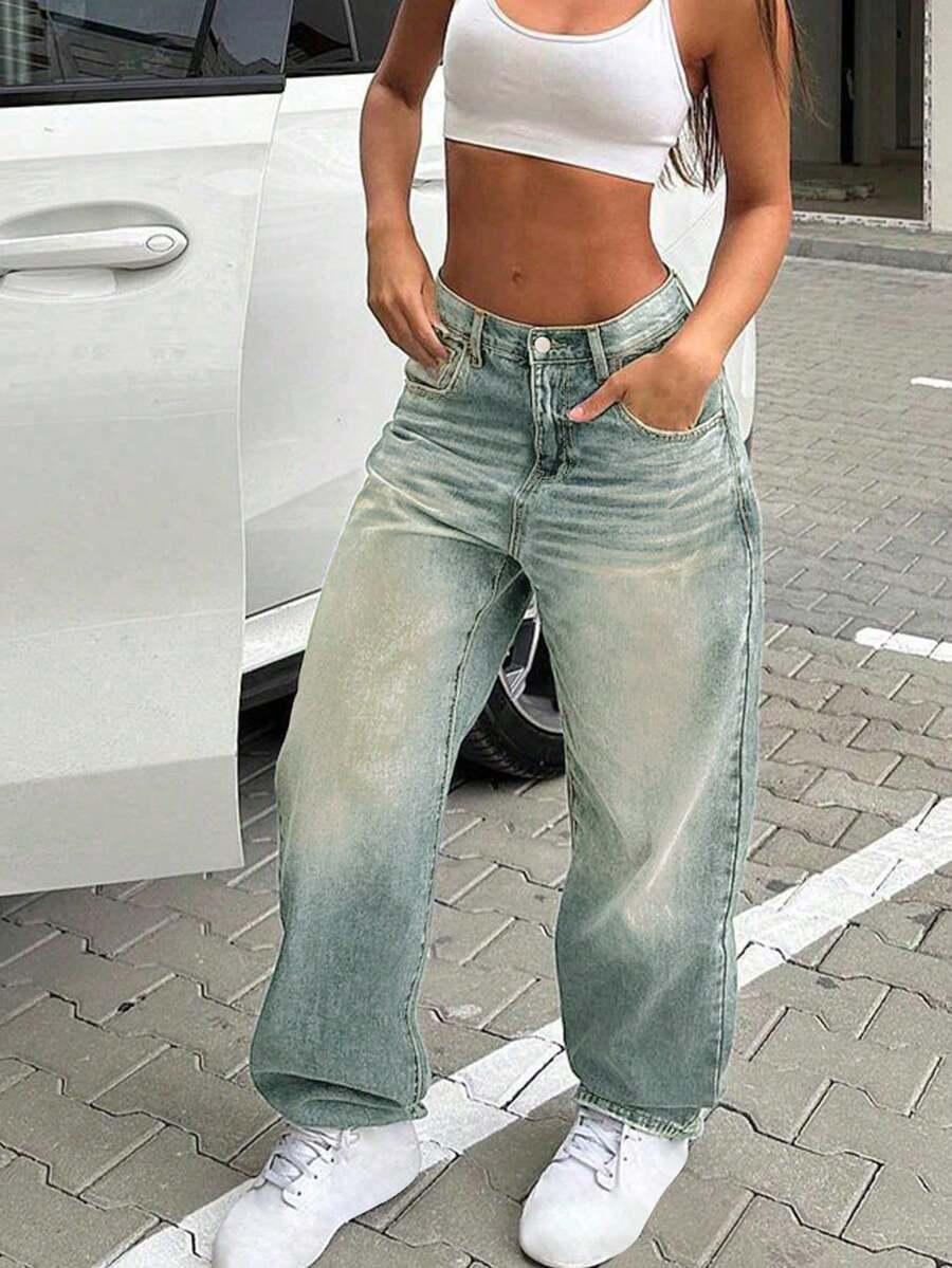 SHEIN NIEBIESKIE SPODNIE JEANS S06__50
