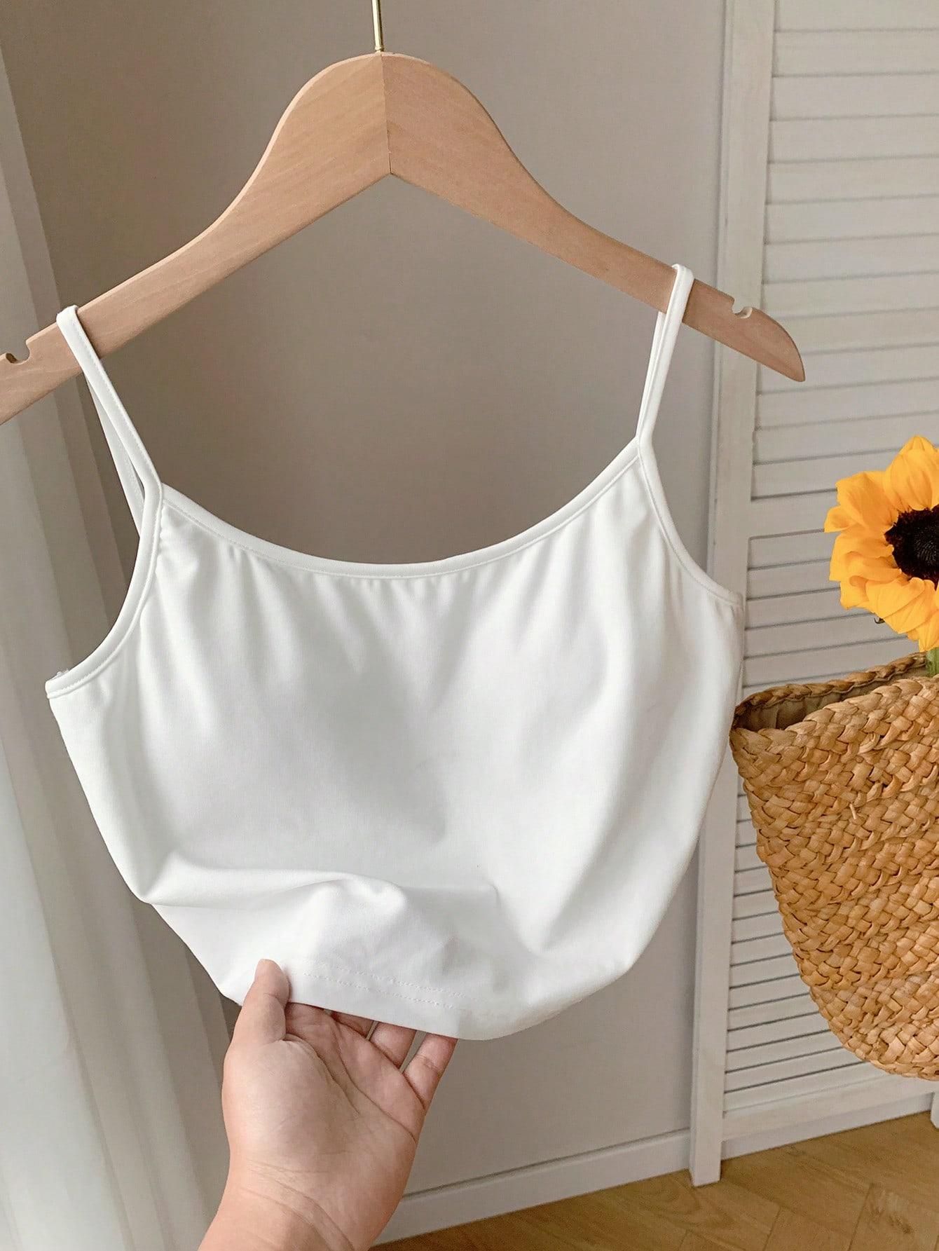 SHEIN BIAŁY TOP NA RAMIĄCZKACH S06__L