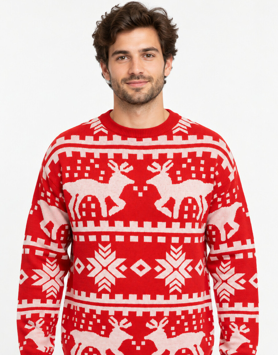 SHEIN SWETER ŚWIĄTECZNY WZÓR BDD__L