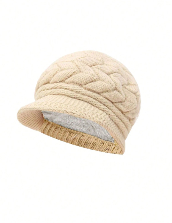 SHEIN BEŻOWA CZAPKA WZÓR W01__56/58